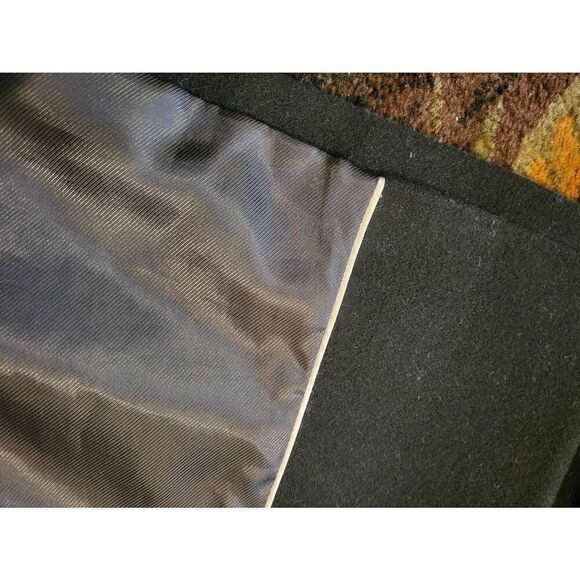 Pronto Uomo Long Overcoat Men's 38 Short Black Wool Cashmere Single Breasted - Picture 7 of 7